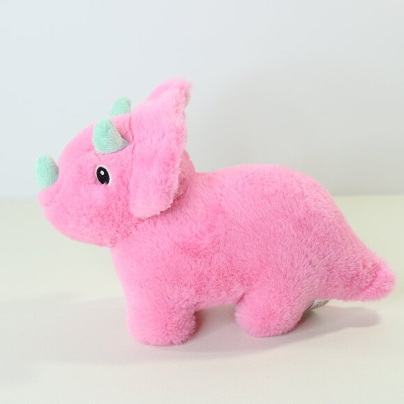 Aurora World Eco Nation Pink Triceratops Dinosaur Soft Plush Stuffed Animal Toy - Picture 3 of 12
